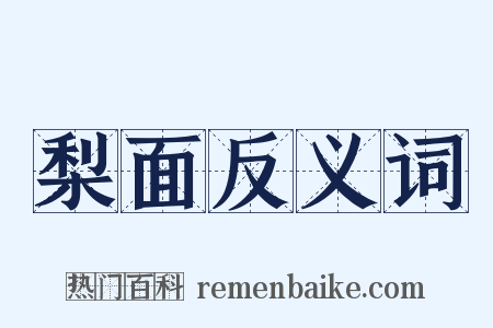 梨面反义词是什么意思的图片